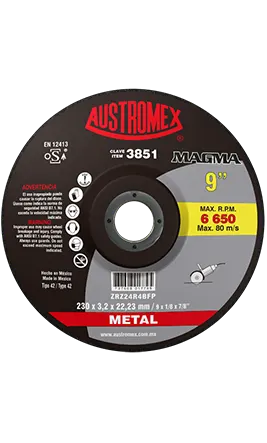 Disco para corte con centro deprimido